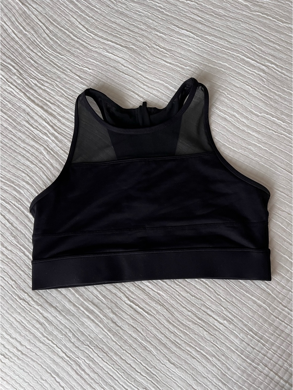 ZYIA All Star Black High-Neck Mesh Insert Sports Bra